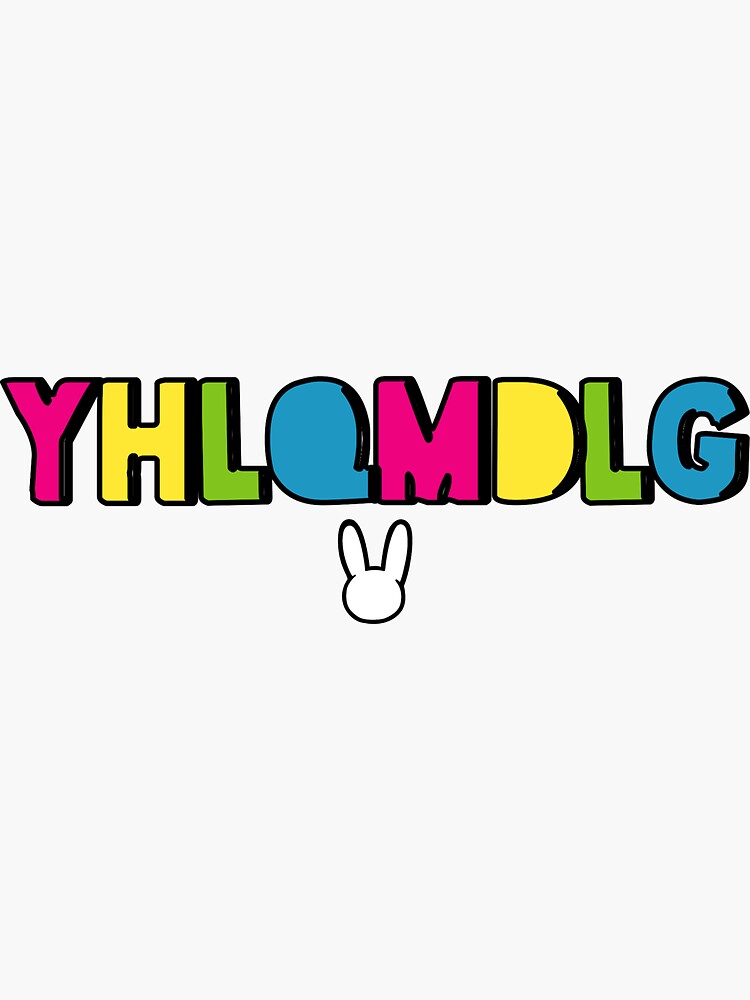 Download "Bad Bunny - YHLQMDLG" Sticker by blazikin | Redbubble