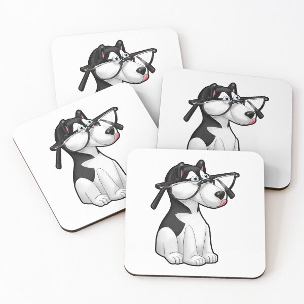 Item preview, Husky Dog with Eyeglasses designed and sold by ImagineThatNYC.