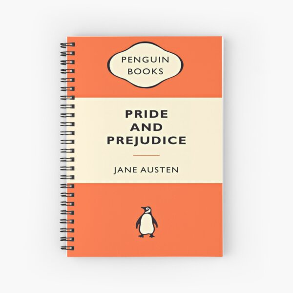 Pride and Prejudice Penguin Book Artwork Spiral Notebook