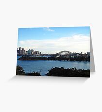 evening - sydney harbour Greeting Card