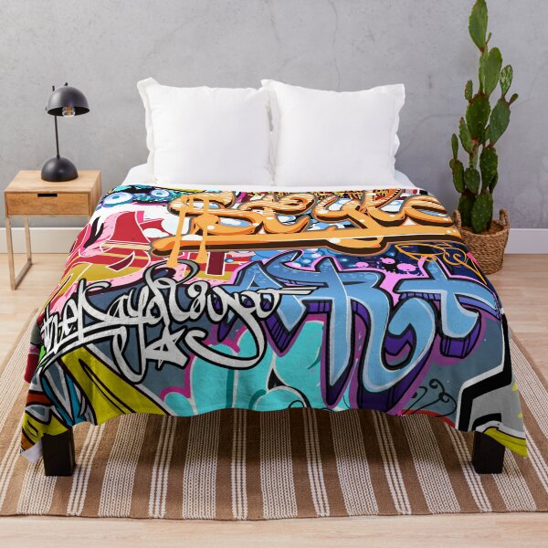 Parure de lit motif graffiti, housse de couette 3d, style hip-hop