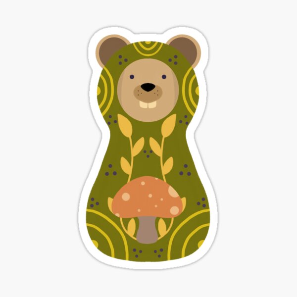 Woodland Beaver Sticker Sticker