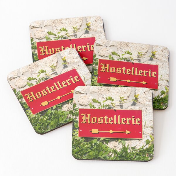 Item preview, Hostellerie french sign direction close-up in medieval village designed and sold by Grégory DUBUS.