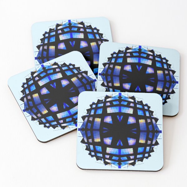 Item preview, Photomontage sphere bleue industrielle futuriste designed and sold by Carré Comme Orange.