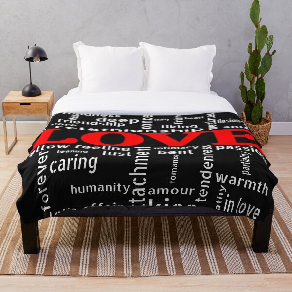 Love Synonym Throw Blankets Redbubble