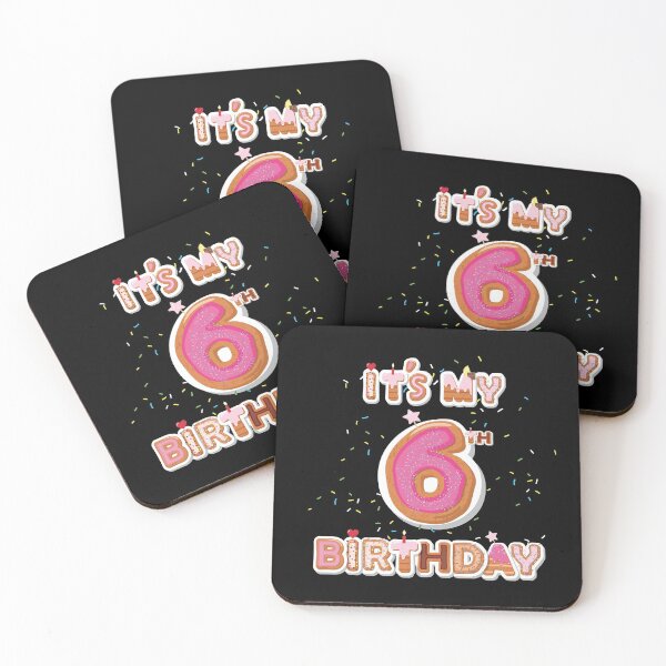 Item preview, It's My 6th Birthday Donut - 6 Years Old B-day Donut Girl design designed and sold by Grabitees.
