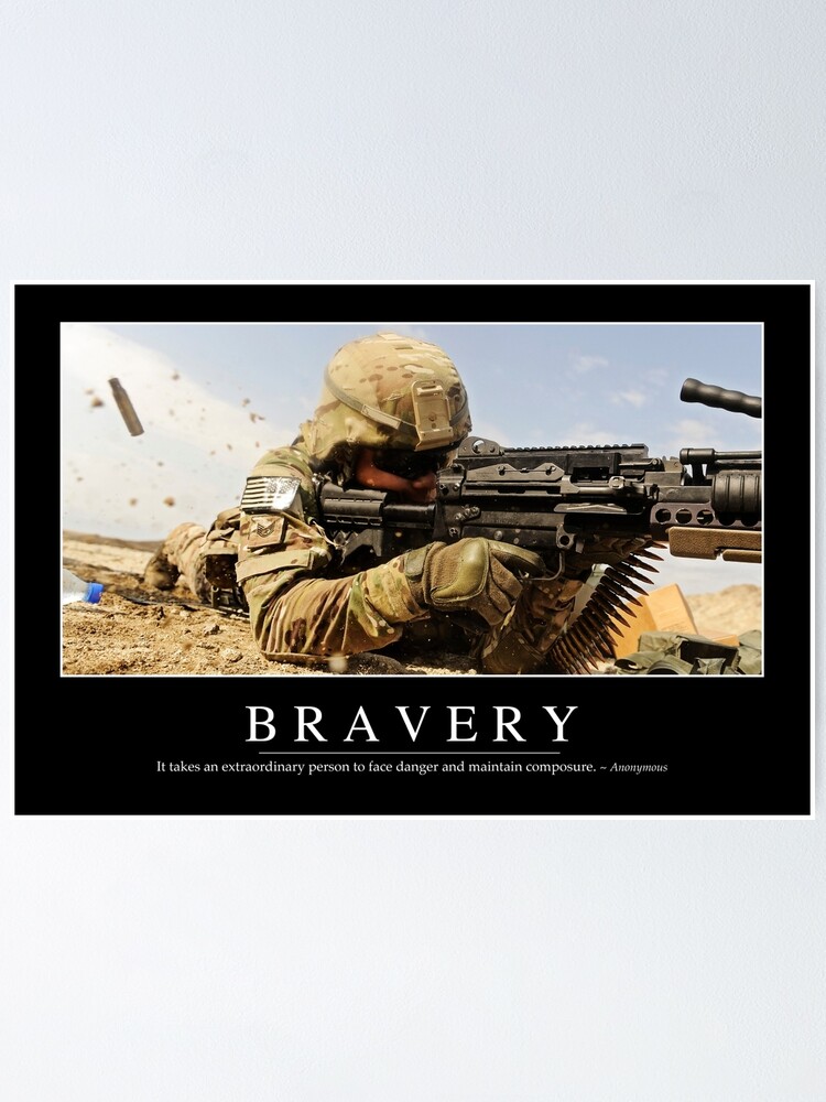 Poster Bravoure Citation Inspirante Et Affiche De Motivation Par Stocktrekimages Redbubble