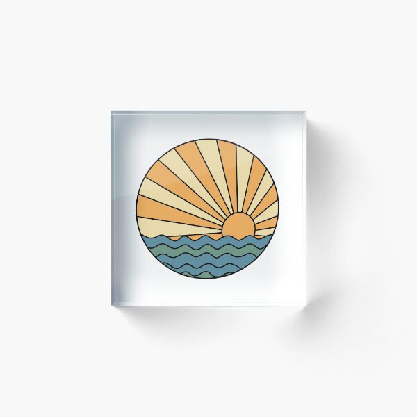 Item preview, círculo de puesta de sol retro designed and sold by laurhog.