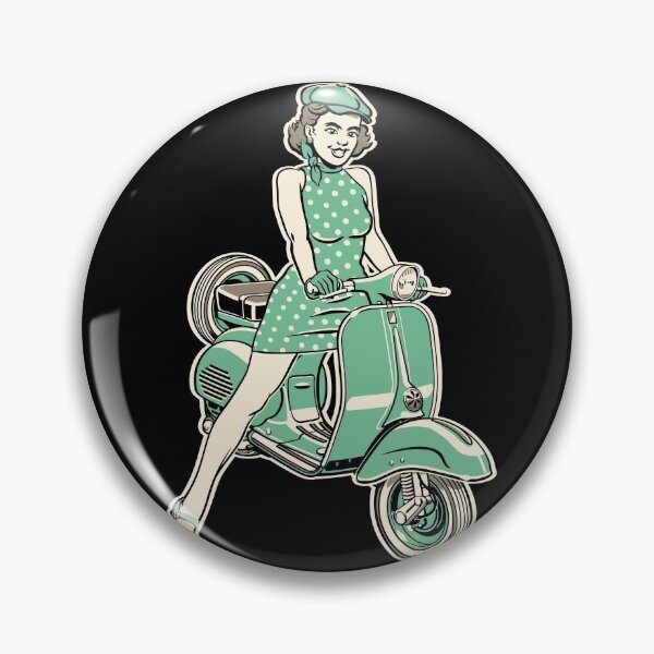 Item preview, Vintage Classic Motorscooter Girl designed and sold by Kiddy-.