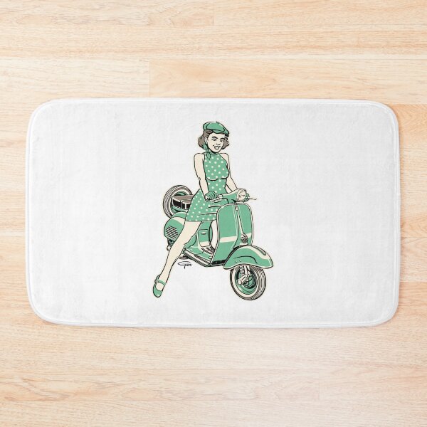 Item preview, Vintage Classic Motorscooter Girl designed and sold by Kiddy-.