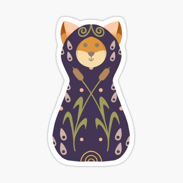 Woodland Fox Sticker Sticker