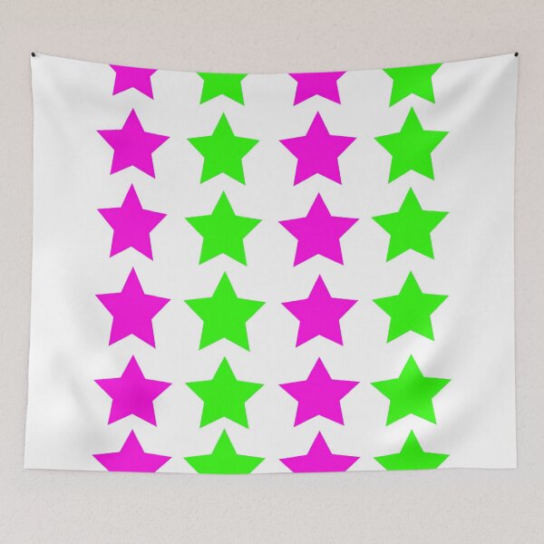 Item preview, green and pink stars designed and sold by KaylaH22.
