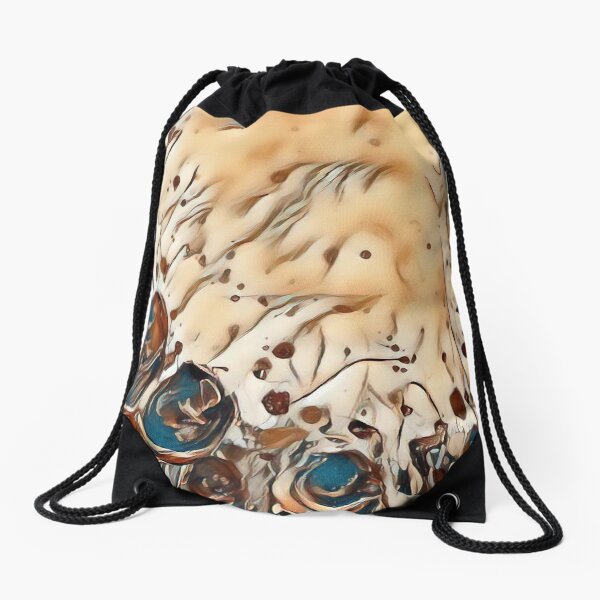 Poppy Garden 2 designed & created by (c) Janet Watson Art Drawstring Bag