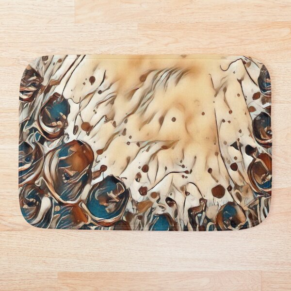 Poppy Garden 2 designed & created by (c) Janet Watson Art Bath Mat