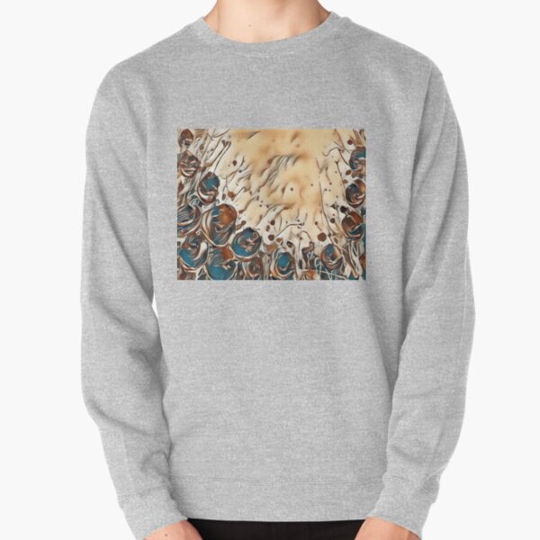 Poppy Garden 2 designed & created by (c) Janet Watson Art Pullover Sweatshirt