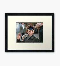 Lad at changing of the guard Buckingham Palace 19570830 0007 Framed Print