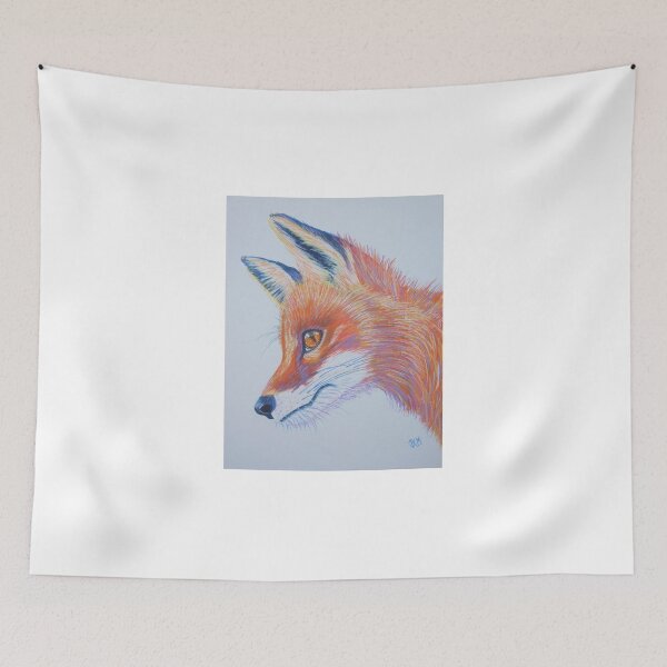 Item preview, Alert red fox head designed and sold by Julie Matthews.