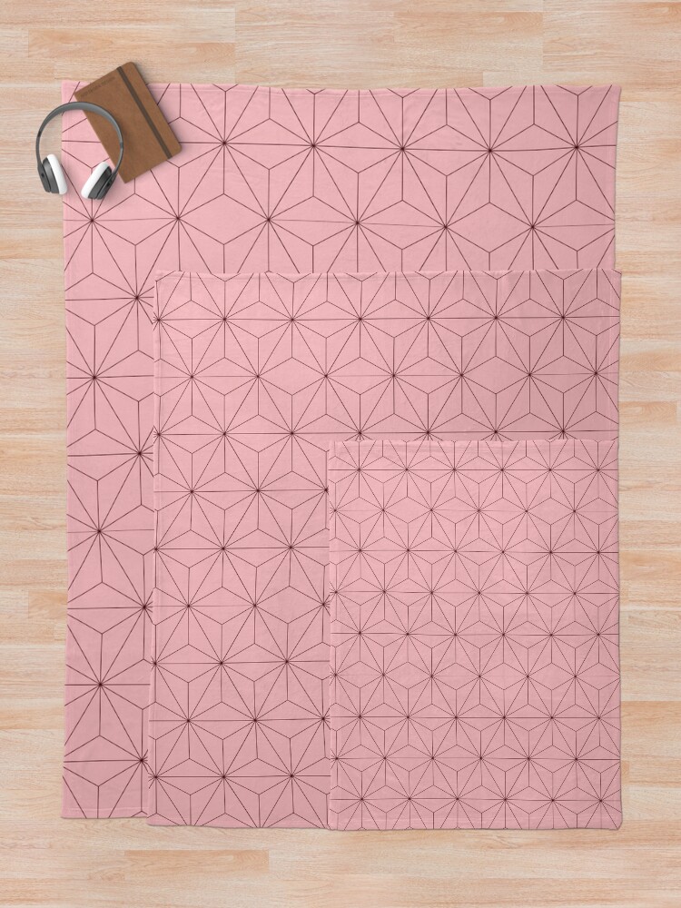 Alternate view of Nezuko Pattern Throw Blanket