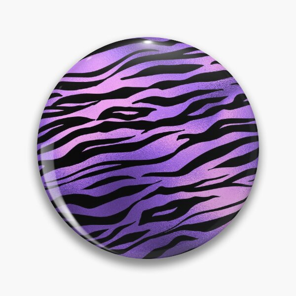 Item preview, Tiger Stripes Fur Metallic Animal Print Purple designed and sold by ColorFlowArt.