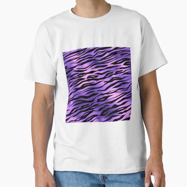 Item preview, Tiger Stripes Fur Metallic Animal Print Purple designed and sold by ColorFlowArt.