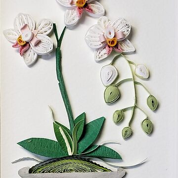 Orchid Card Quilling Instructions Printed