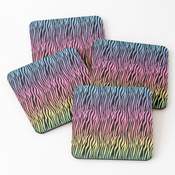 Item preview, Tiger Stripes Fur Metallic Animal Print Rainbow designed and sold by ColorFlowArt.