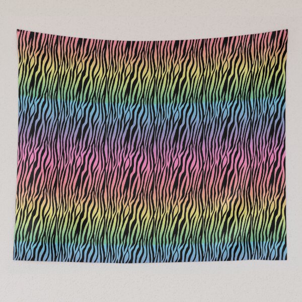 Item preview, Tiger Stripes Fur Metallic Animal Print Rainbow designed and sold by ColorFlowArt.