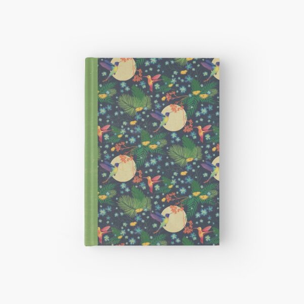 Hummingbird Garden Dark Hardcover Journal