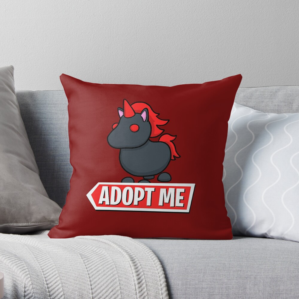 Adopt Me Evil Unicorn Throw Pillow By Pickledjo Redbubble
