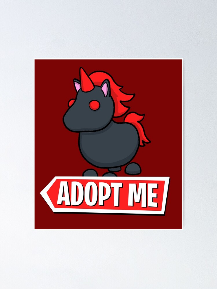 Adopt Me Evil Unicorn Poster By Pickledjo Redbubble - pictures of roblox adopt me unicorn