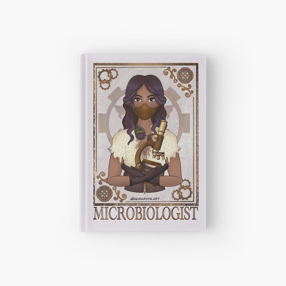Microbiologist with Mask (SteamPunk Art) Hardcover Journal