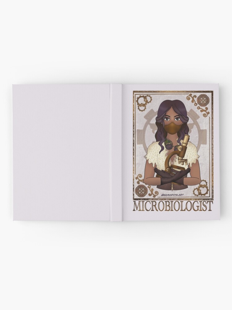 Alternate view of Microbiologist with Mask (SteamPunk Art) Hardcover Journal