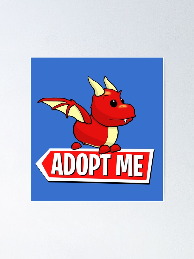 Roblox Adopt Me Shadow Dragon Art Adopt Me Dragon Poster By Pickledjo Redbubble