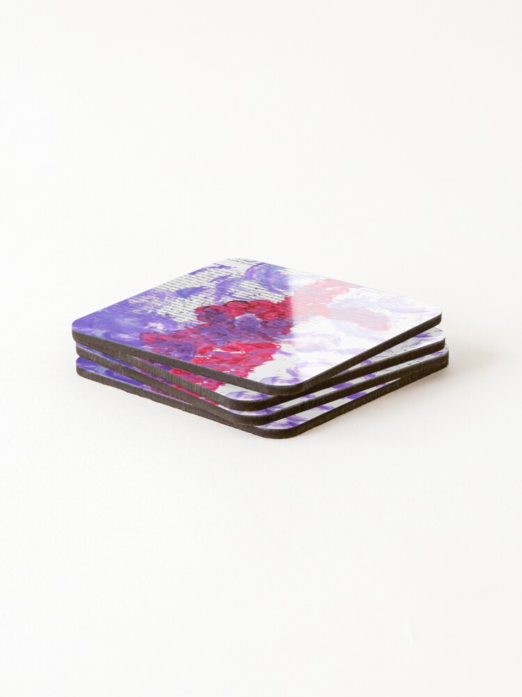 Thumbnail 4 of 5, Coasters (Set of 4), Pink Rabbit designed and sold by missmann.