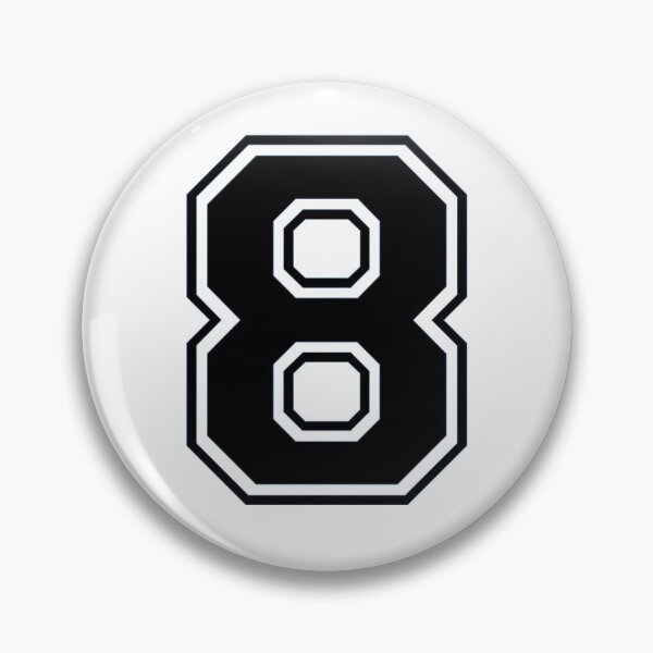 Item preview, Varsity Team Sports Uniform Number #8 - Black designed and sold by RiplMedia.