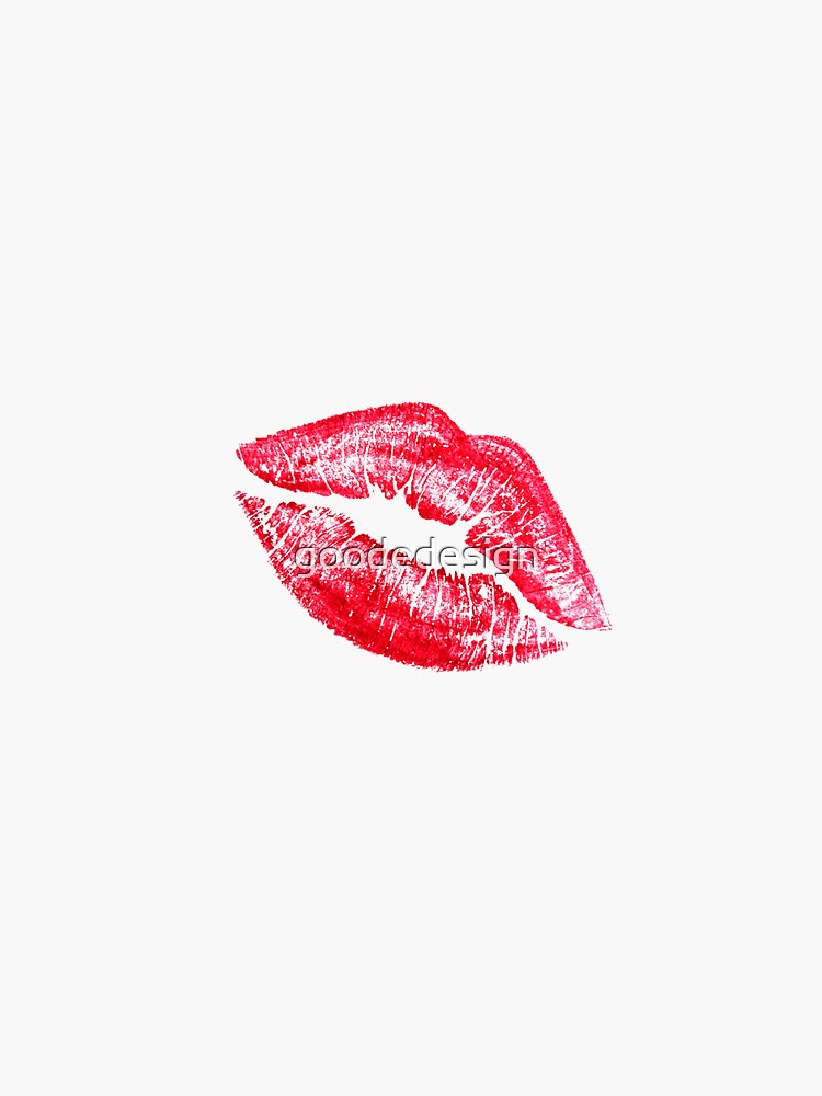 Kissing Sexy Lips Lipstick Sticker For Sale By Goodedesign Redbubble