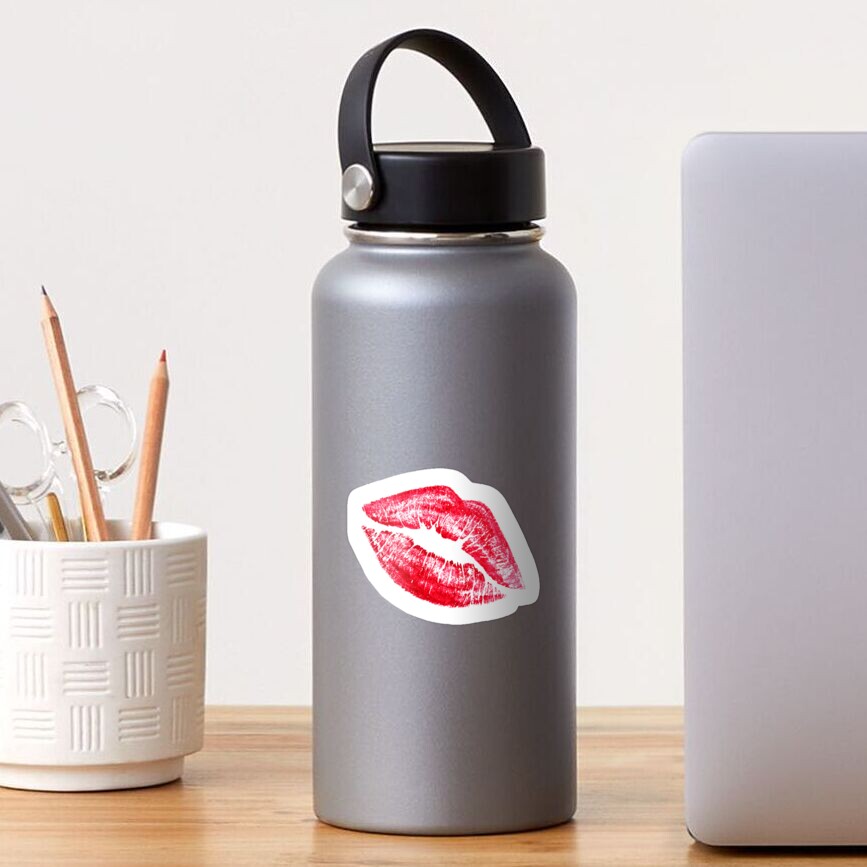 Kissing Sexy Lips Lipstick Sticker For Sale By Goodedesign Redbubble 