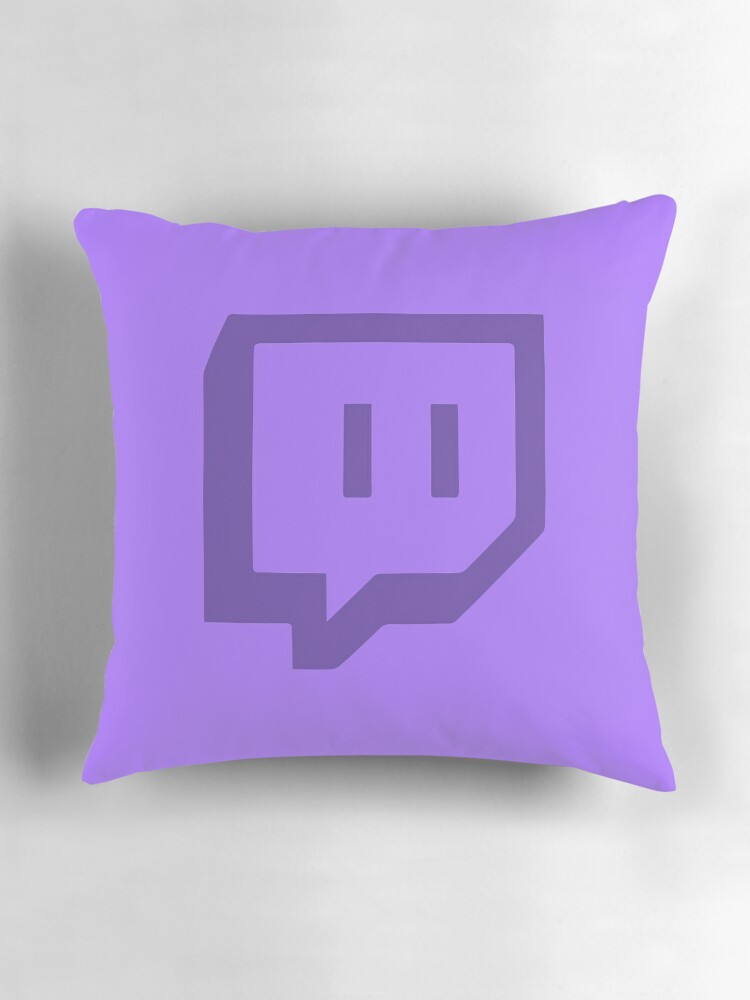 Cojin con la obra Accesorios de Twitch logo de OmniaStore Redbubble