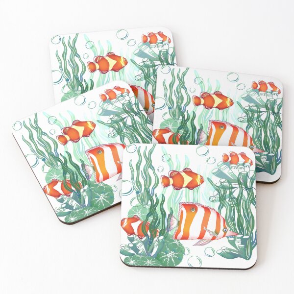 Item preview, cute clownfish and сopperband butterflyfish designed and sold by AsyaTury.