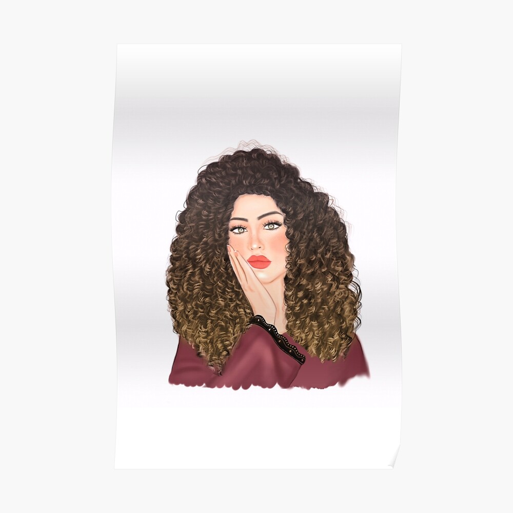 Beautiful curly hair Bored girl drawing Beautiful curly hair Bored girl drawing