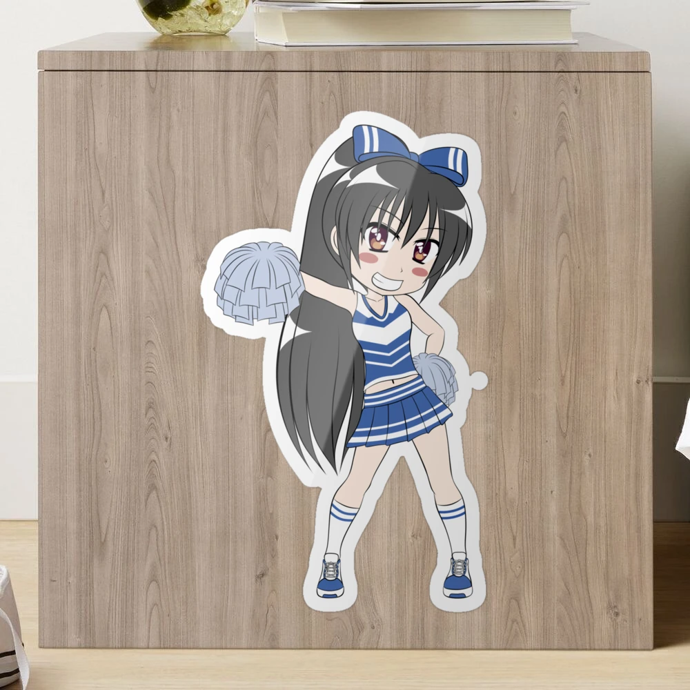 Kawaii Anime Cheerleader (Blue and White)