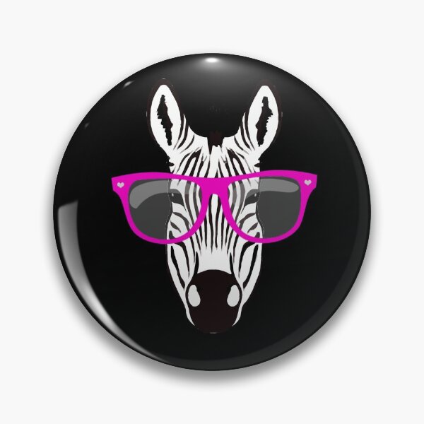 Item preview, zebra, pink glasses, hipster,nerd,vintage look,80s designed and sold by Collagedream.