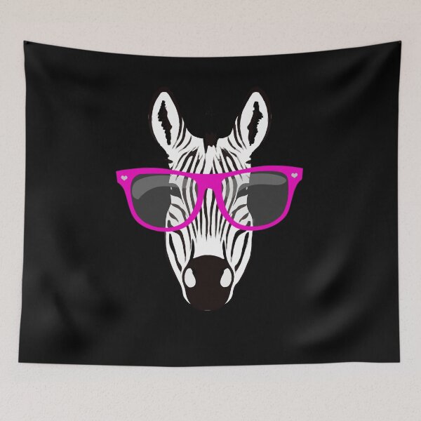 Artikelvorschau, Zebra, rosa Brille, Hipster, Nerd, Vintage-Look, 80er Jahre entworfen und verkauft von Collagedream.