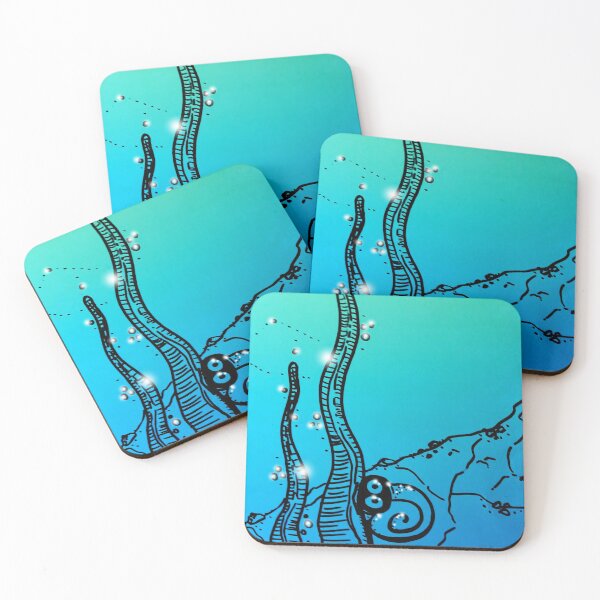 Item preview, Sea Snail and Seaweed Under the Ocean Doodle designed and sold by Nalinne Jones.