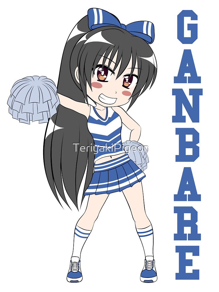 Kawaii Anime Cheerleader (Blue and White) | Kids T-Shirt