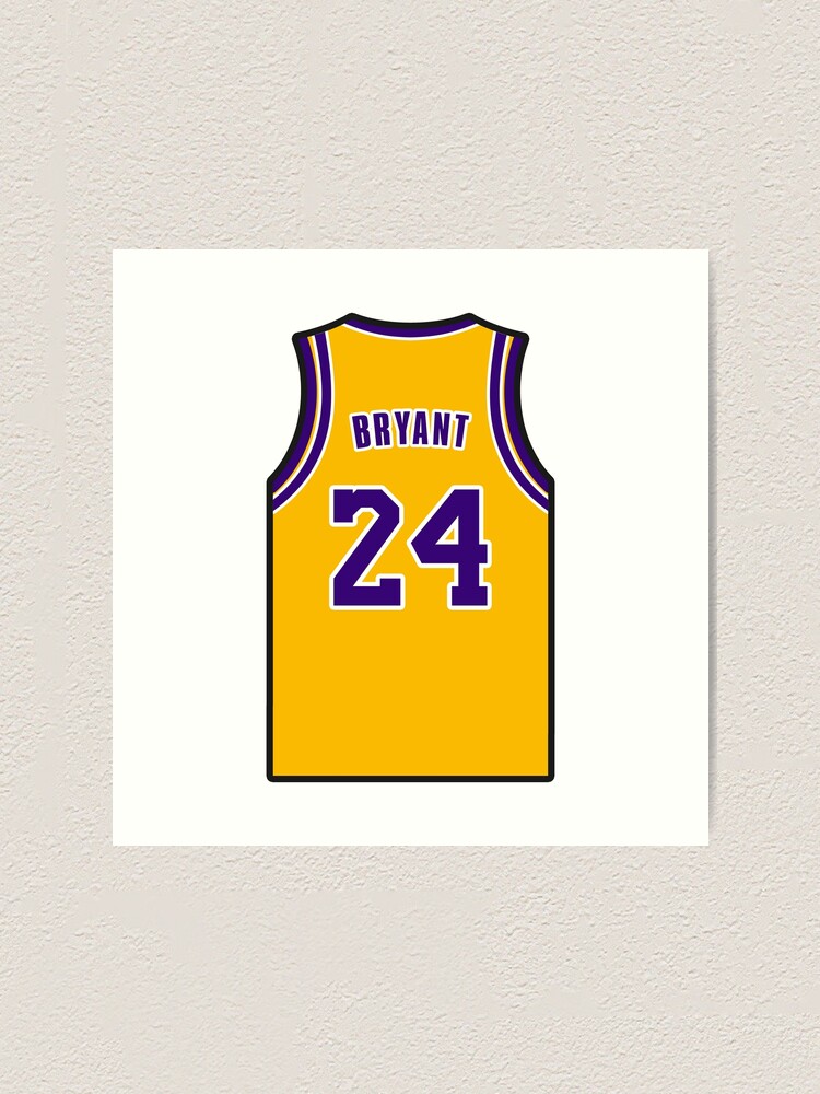 Kobe Bryant Yellow Jersey with 24 