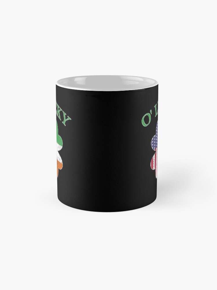Thumbnail 4 of 6, Coffee Mug, Lucky Irish American Flag Shamrock Clover Ireland. designed and sold by maxxexchange.