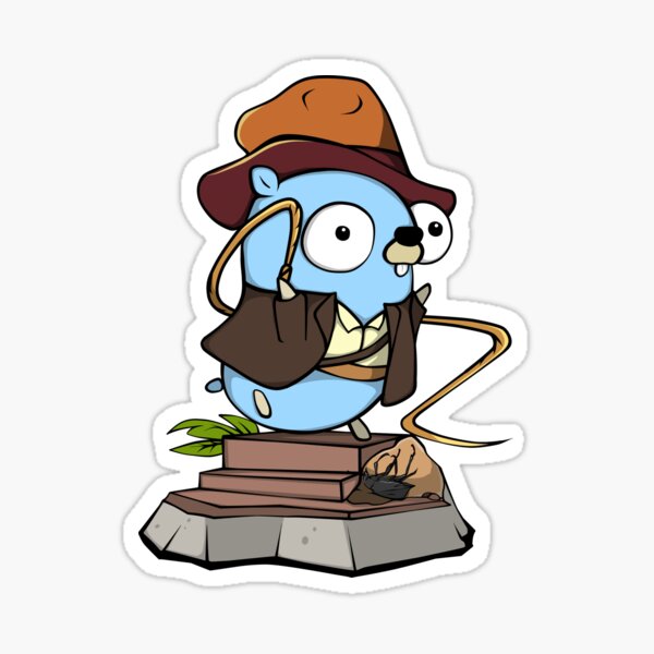 Indiana 'Golang' Jones Glossy Sticker