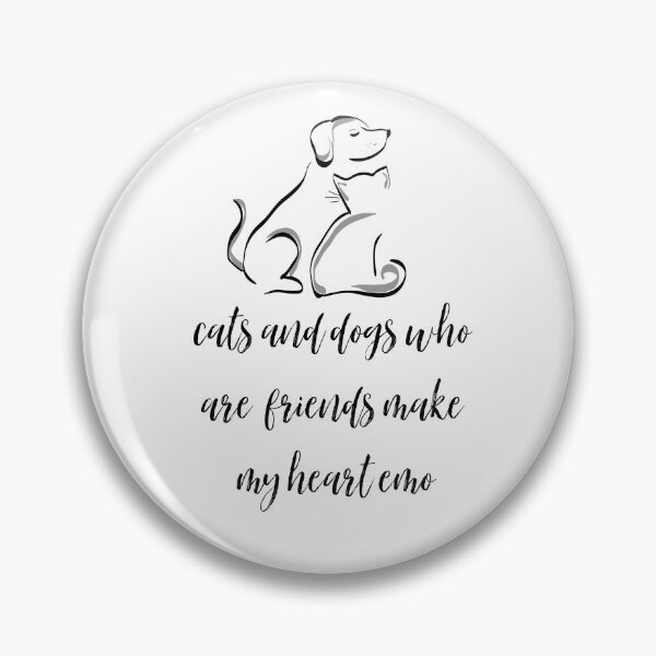 Item preview, emo heart - cats and dogs designed and sold by thatbookgal.