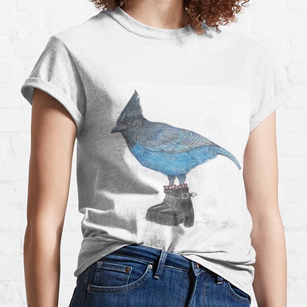 blue jay in punk boots Classic T-Shirt
